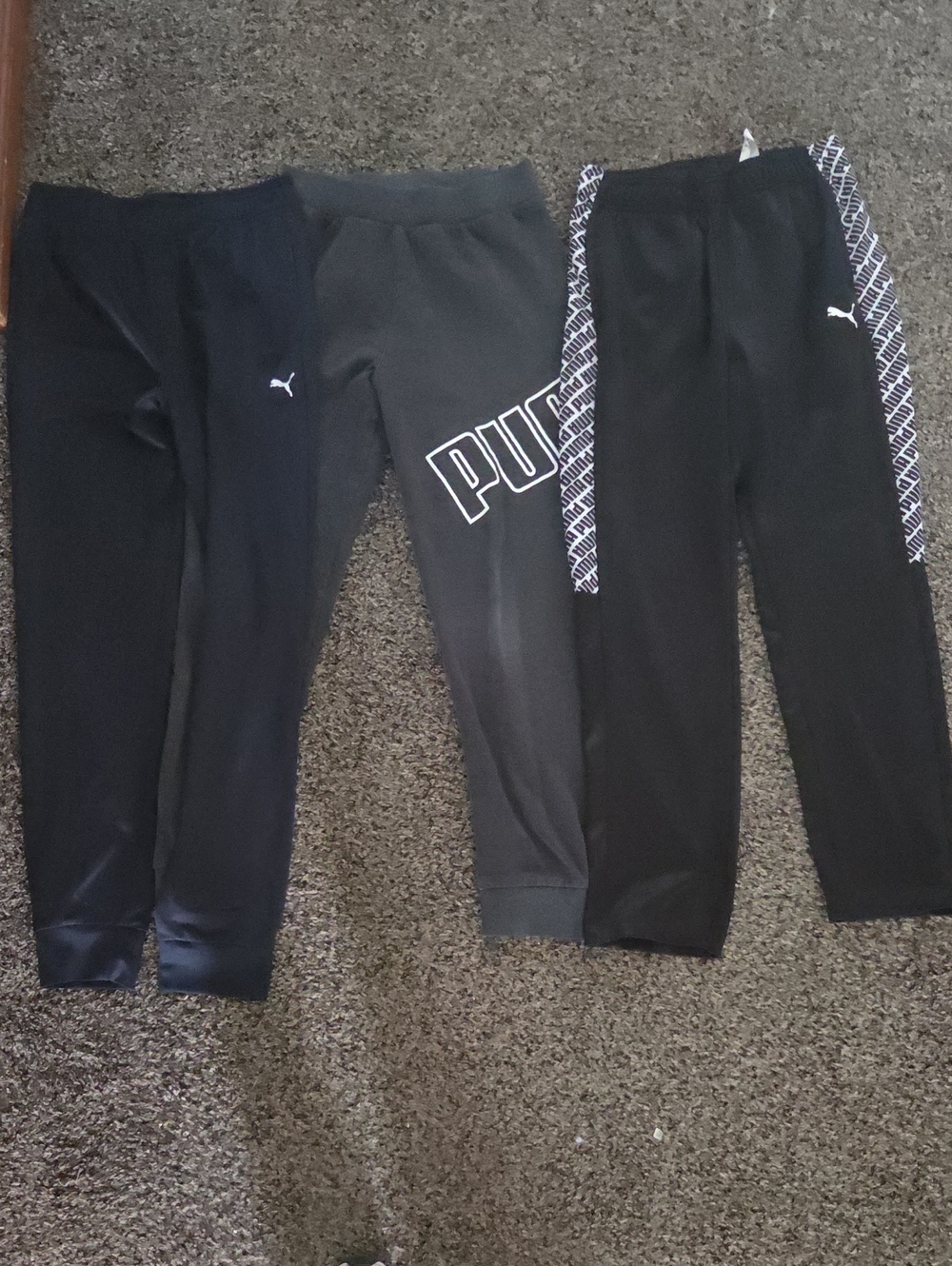 Puma Kids Black Athletic Pants Comfortable Performance Bottoms Size Large BUNDLE